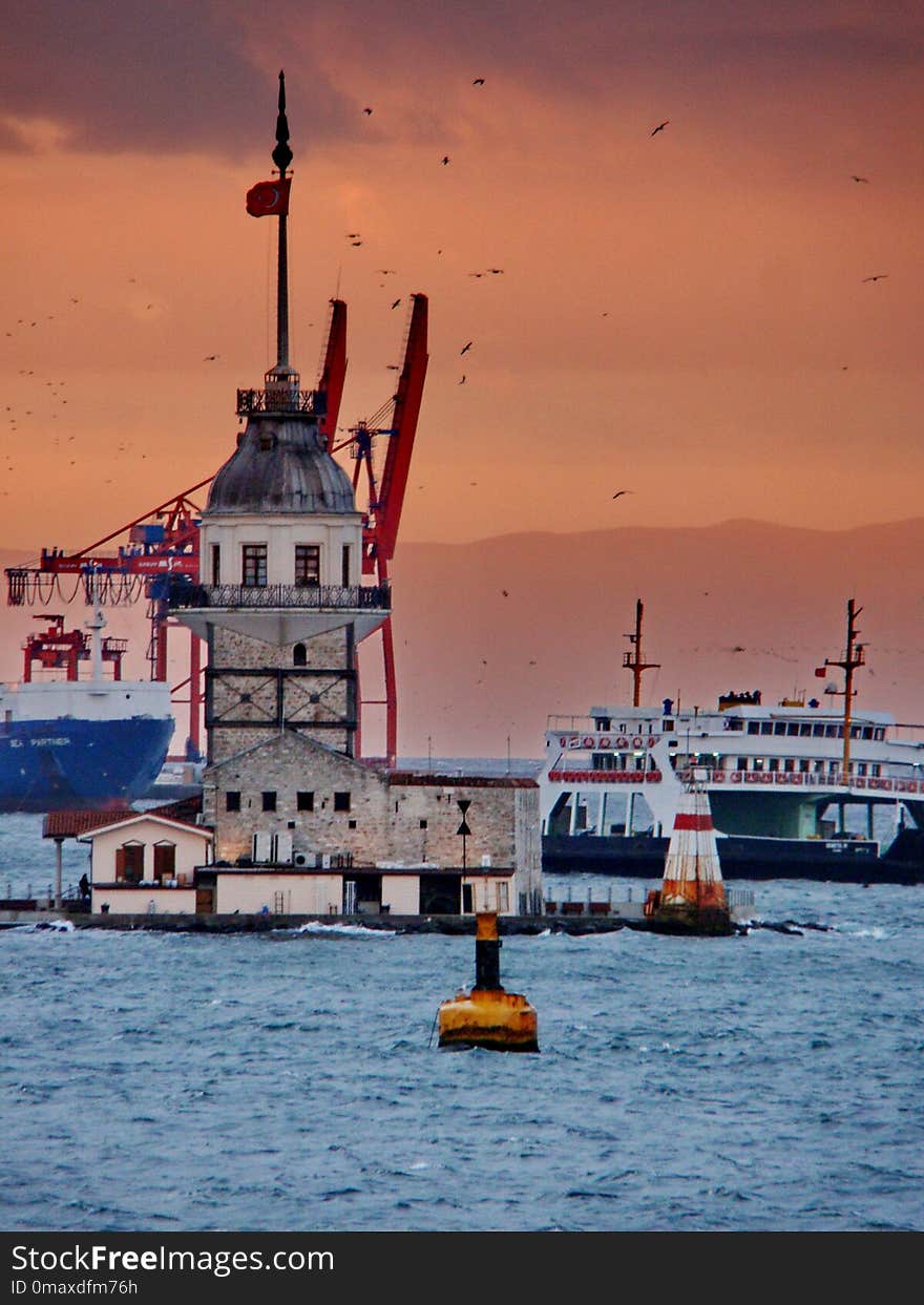 Water Transportation, Sky, Ship, Tower