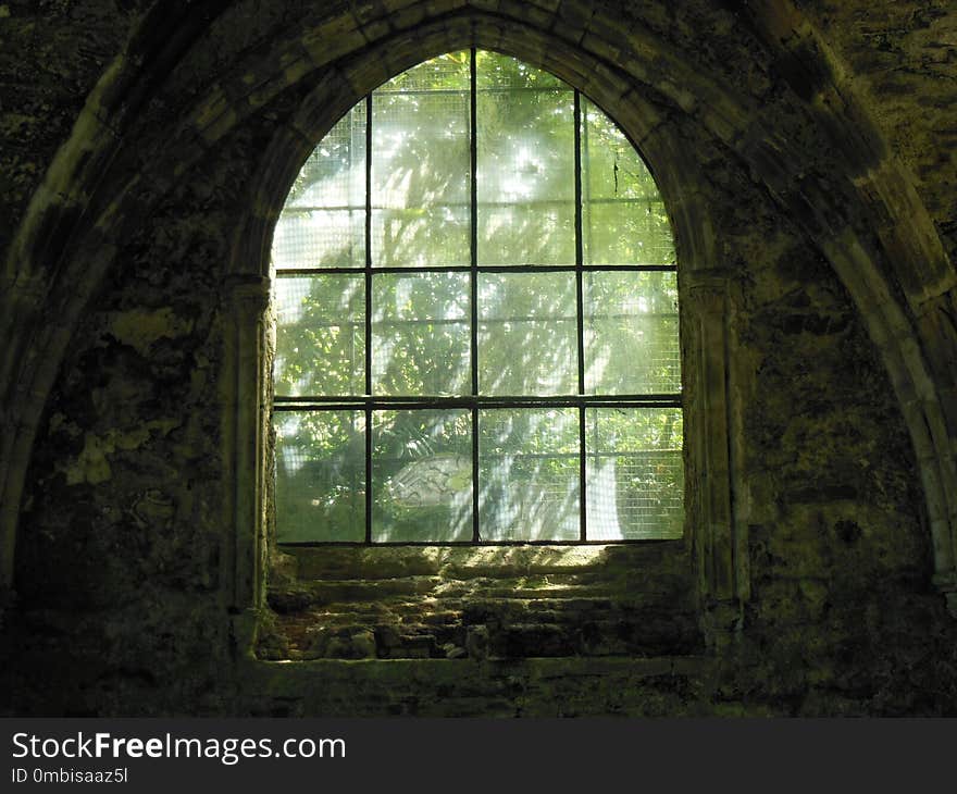 Ruins, Window, Arch, Sunlight