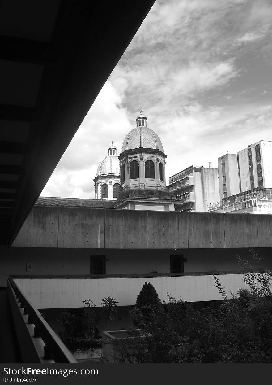 Sky, Landmark, Black And White, Monochrome Photography