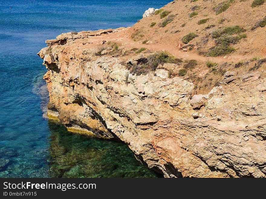 Coast, Sea, Cliff, Rock