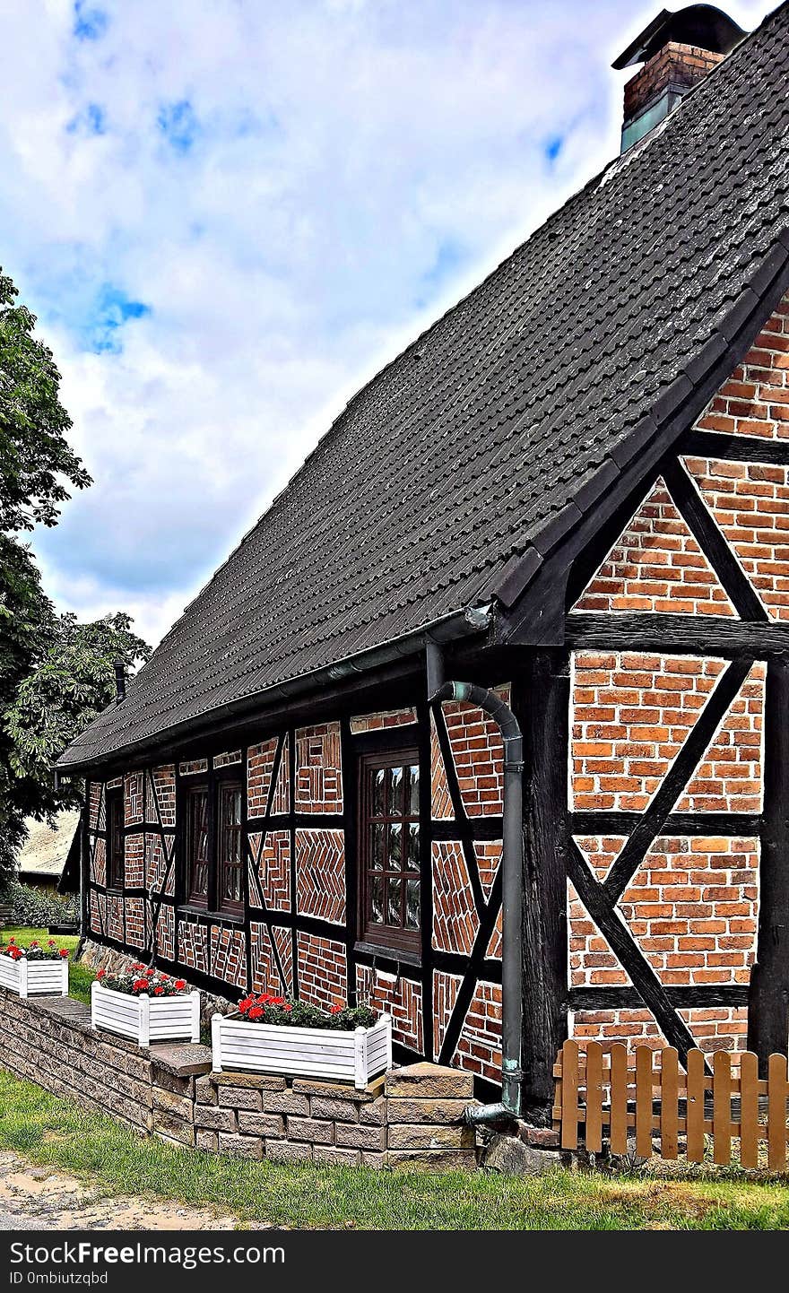 House, Barn, Cottage, Roof