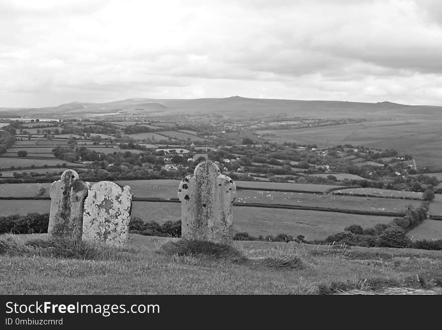 Black And White, Highland, Sky, Monochrome Photography