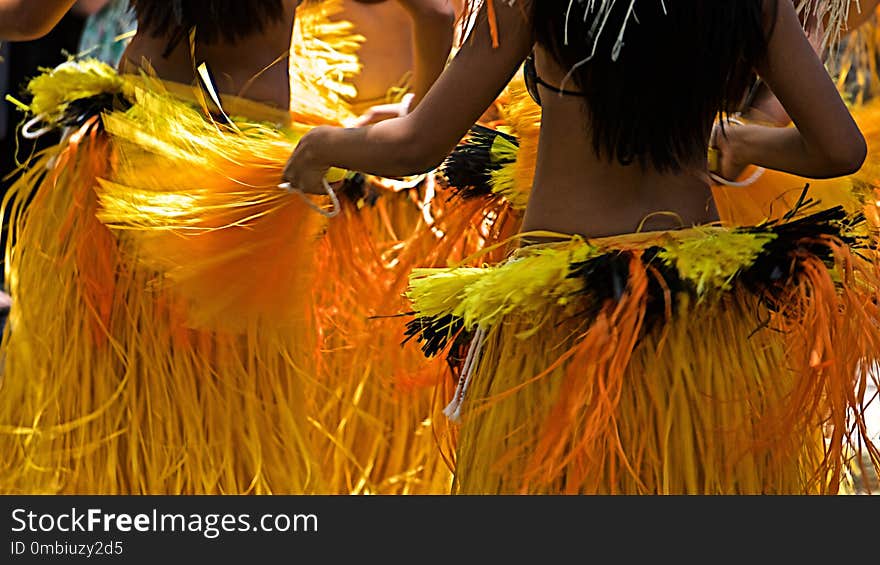 Yellow, Hula, Dancer, Tradition