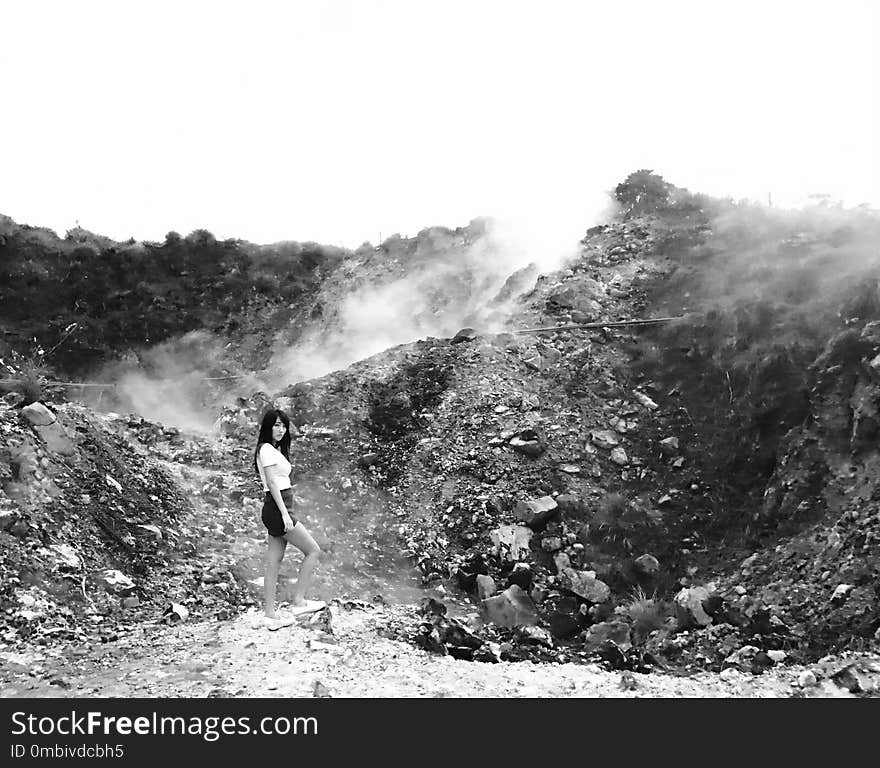 Black And White, Geological Phenomenon, Monochrome Photography, Rock