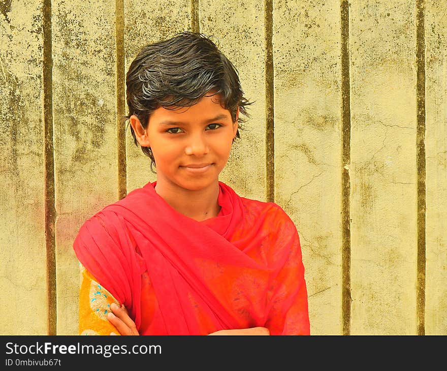 Yellow, Lady, Smile, Girl