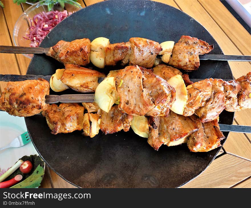 Grilled Food, Food, Dish, Skewer