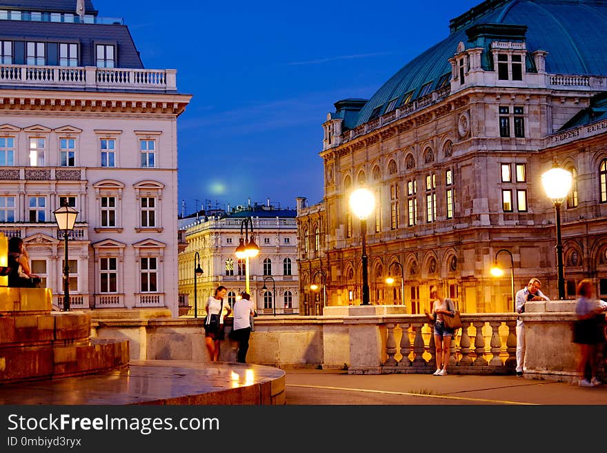 Landmark, City, Town, Town Square