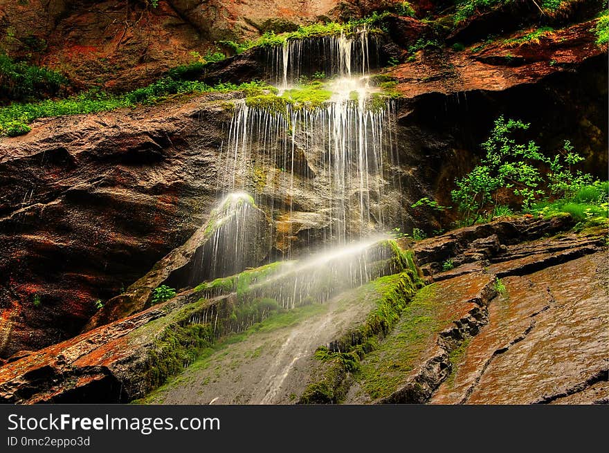 Waterfall, Water, Nature, Body Of Water