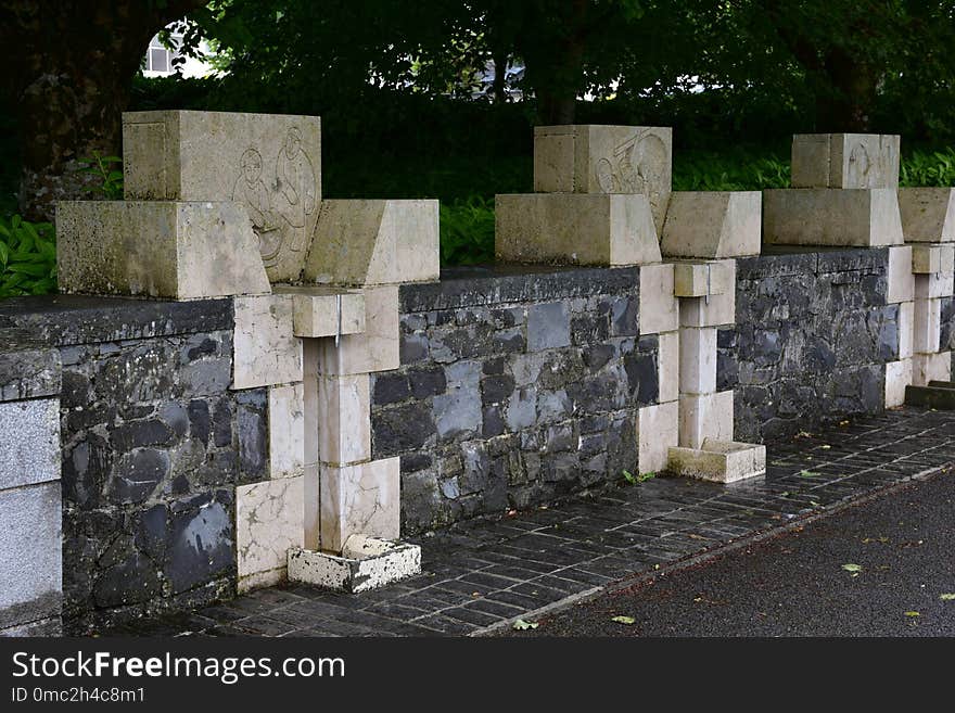 Wall, Cemetery, Stone Wall, Memorial