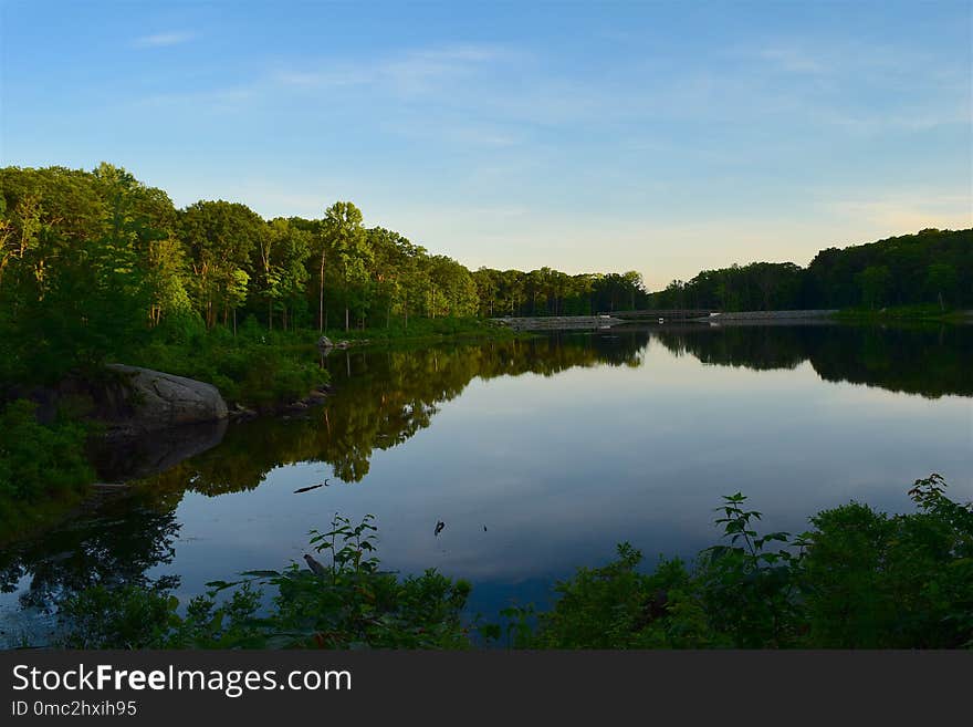 Reflection, Water, Nature, Waterway