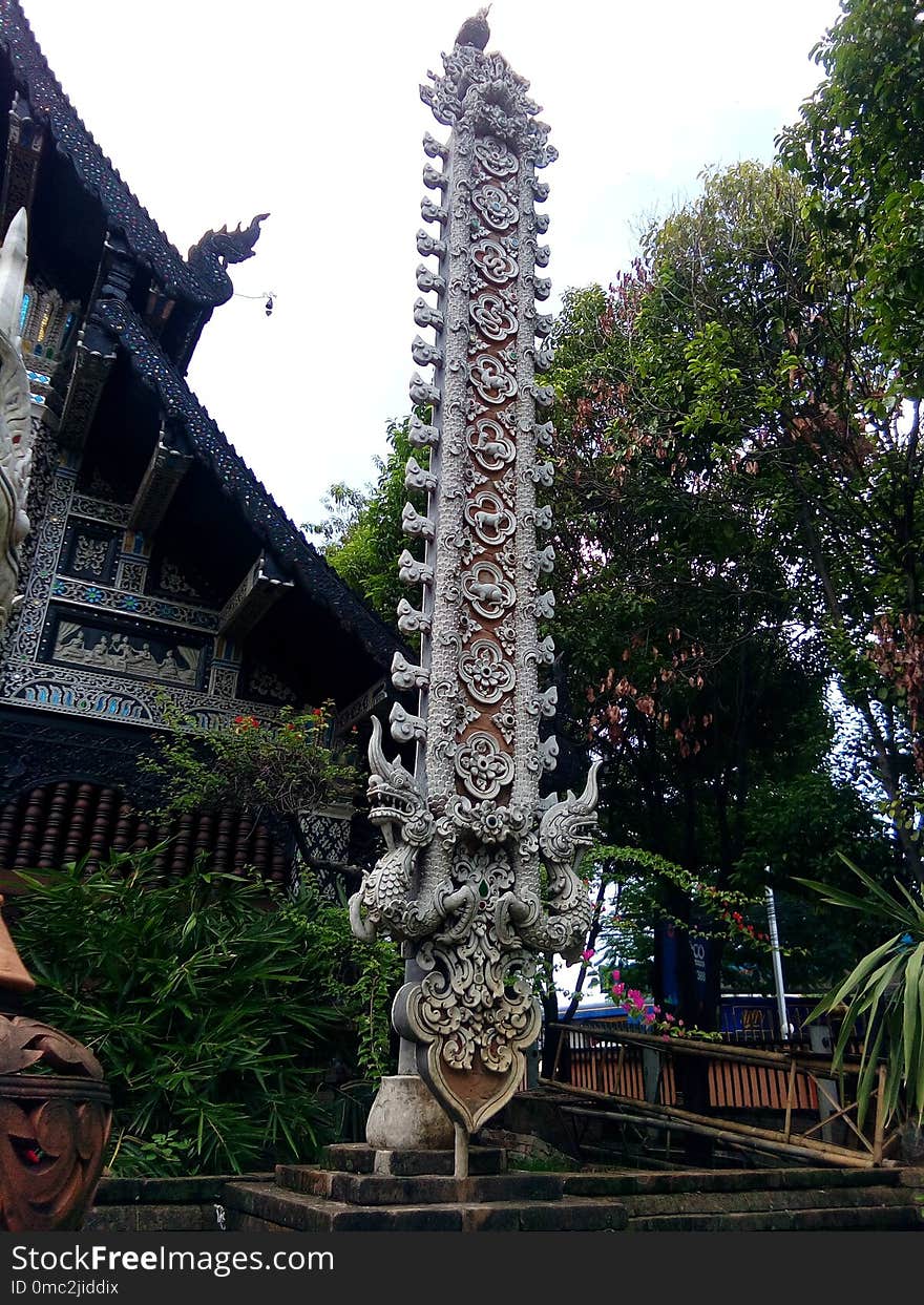 Tree, Outdoor Structure, Temple, Sculpture