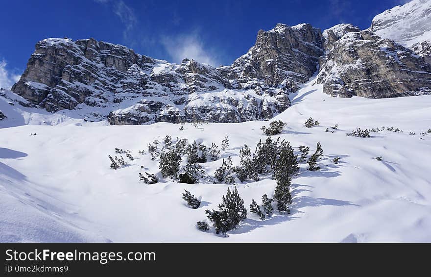 Mountainous Landforms, Winter, Mountain Range, Snow