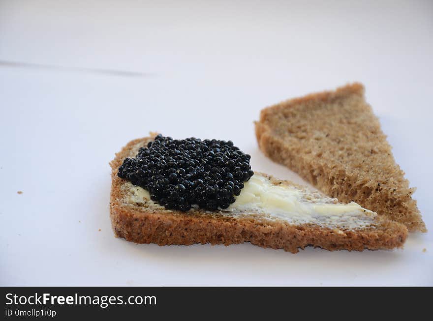 Caviar, Toast, Tapenade, Poppy Seed