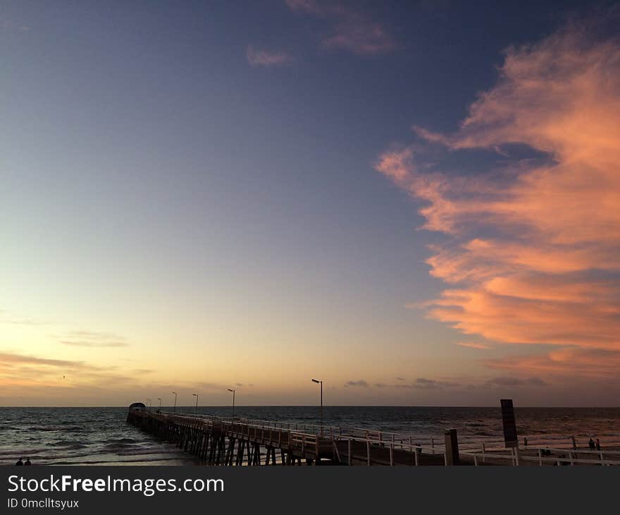 Sky, Horizon, Afterglow, Sea