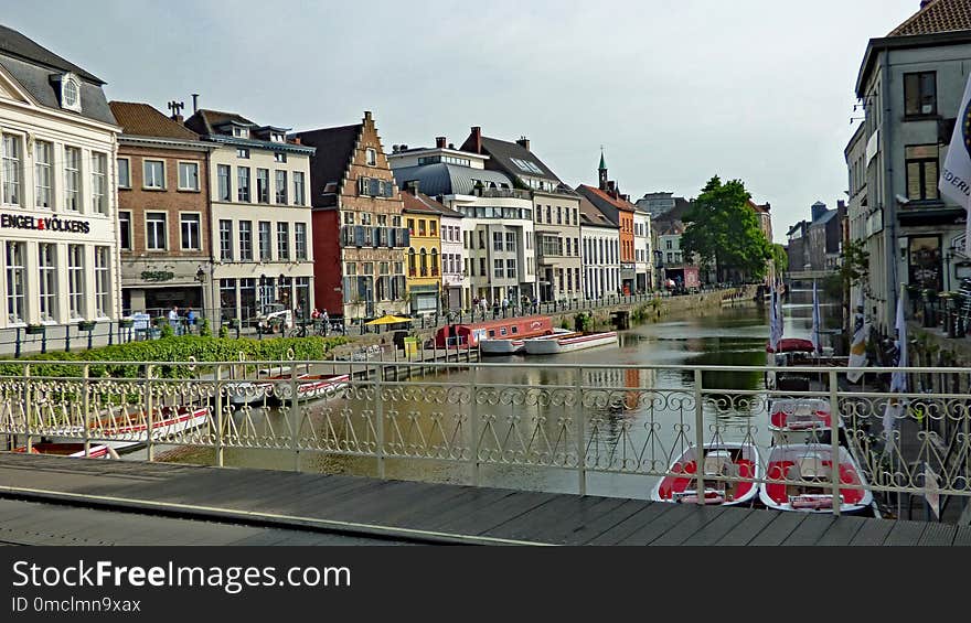 Waterway, Town, Canal, Water