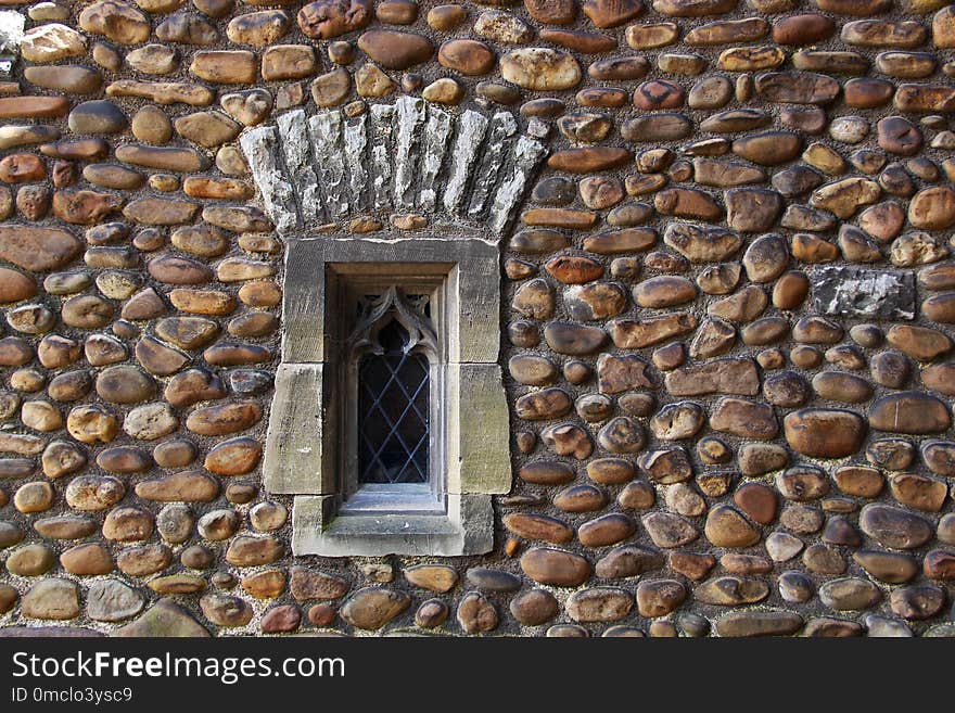 Stone Wall, Wall, Window, Brickwork