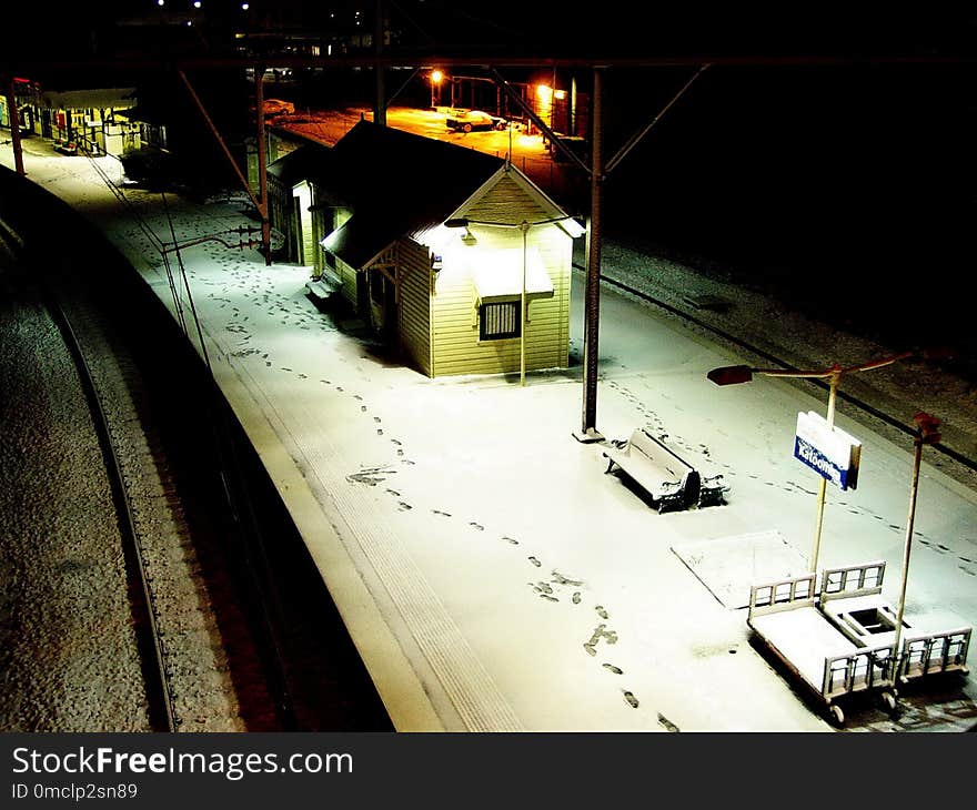 Light, Night, Snow, Lighting