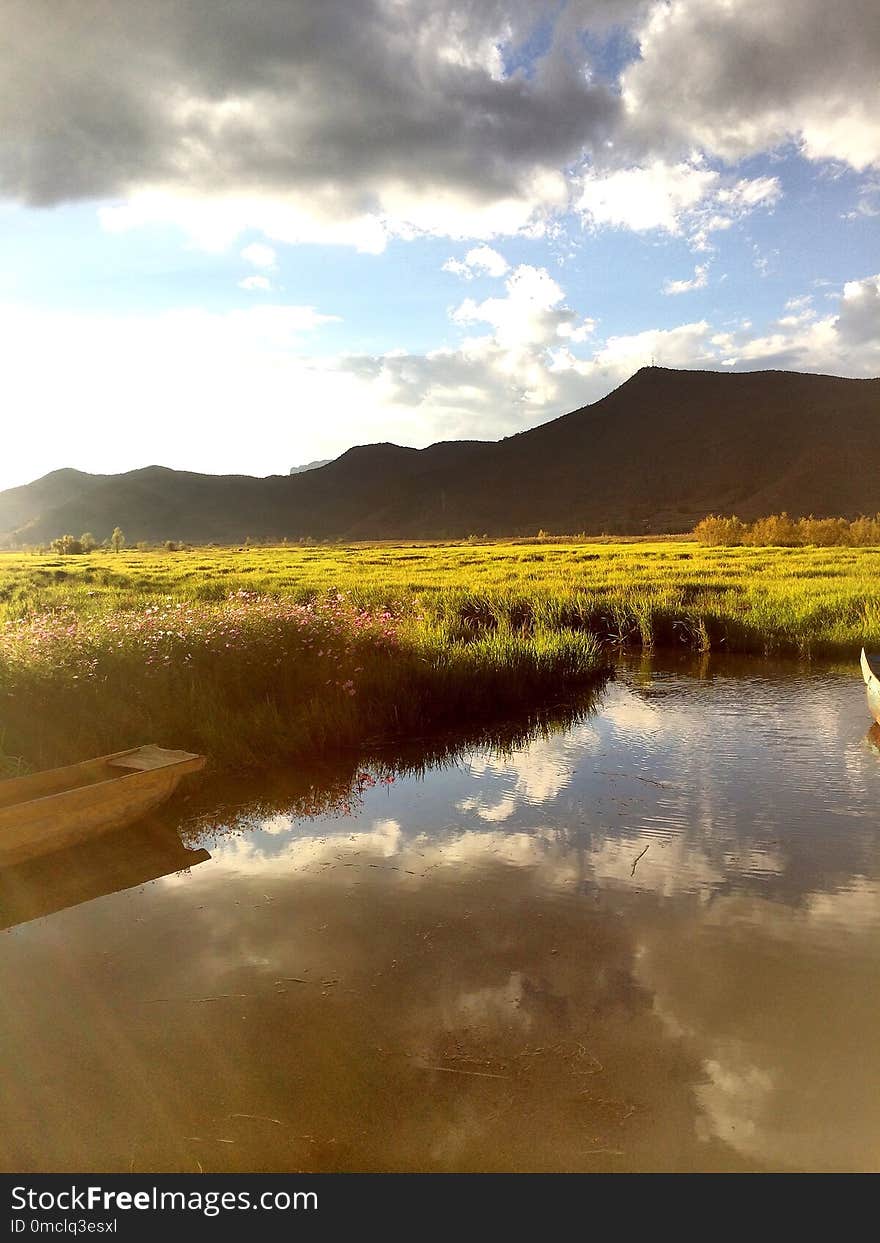 Reflection, Sky, Water, Loch