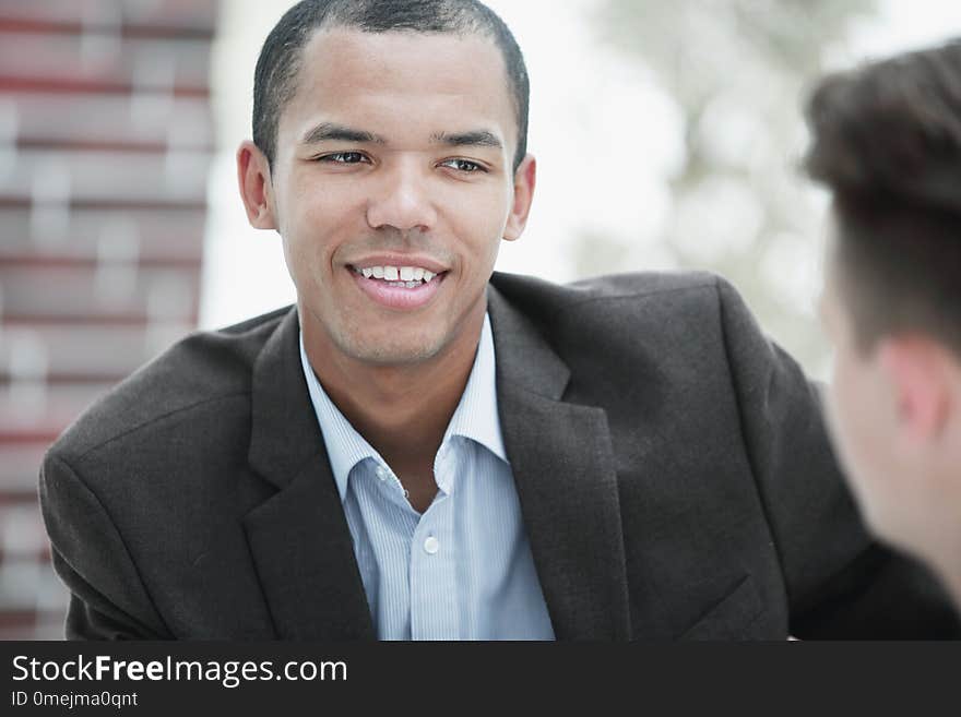 Closeup .portrait of a handsome businessman. Closeup .portrait of a handsome businessman