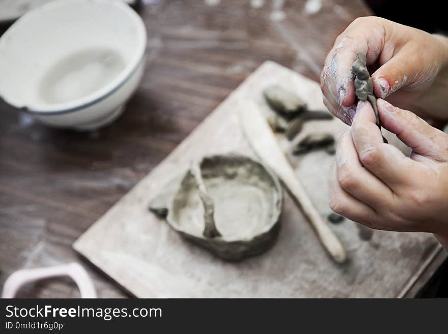 Making Small Pottery In A School Workshop