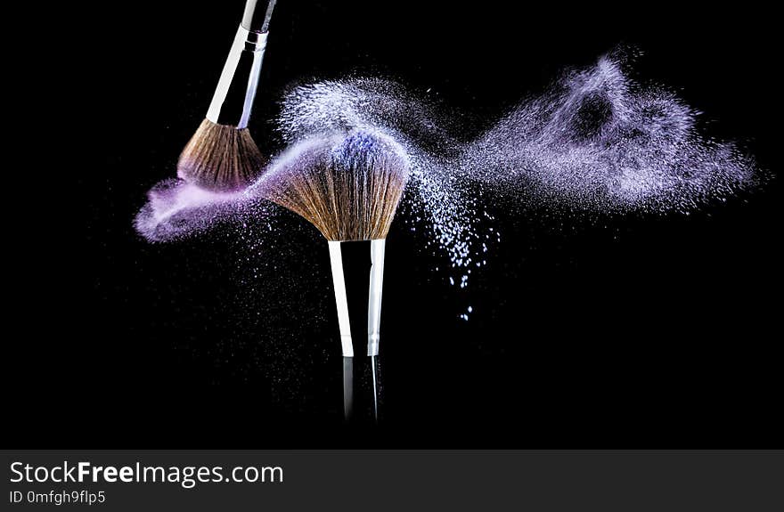 Make up brushes color concept