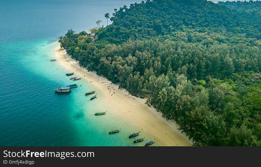 Aerial view of paradise Ko Kradan, Thailand