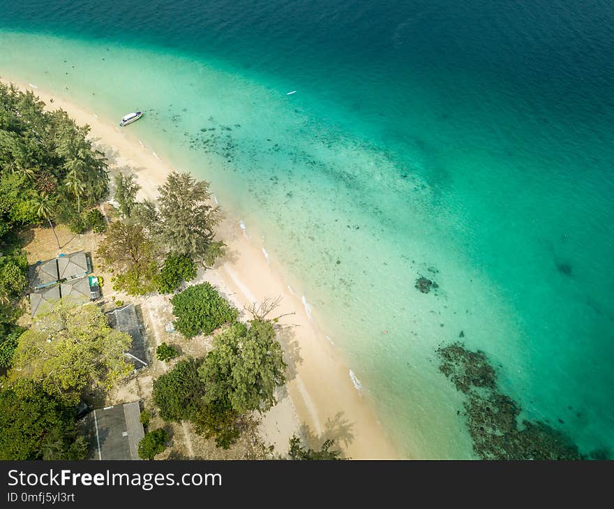 Aerial view of paradise Ko Kradan, Thailand