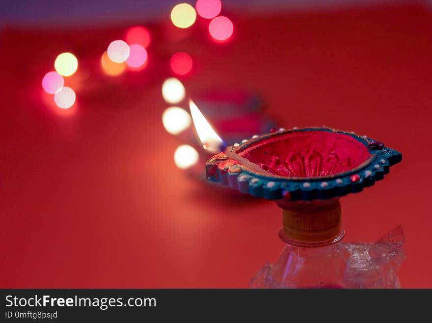 Indian Festival Diwali , Decorative Diwali lamp