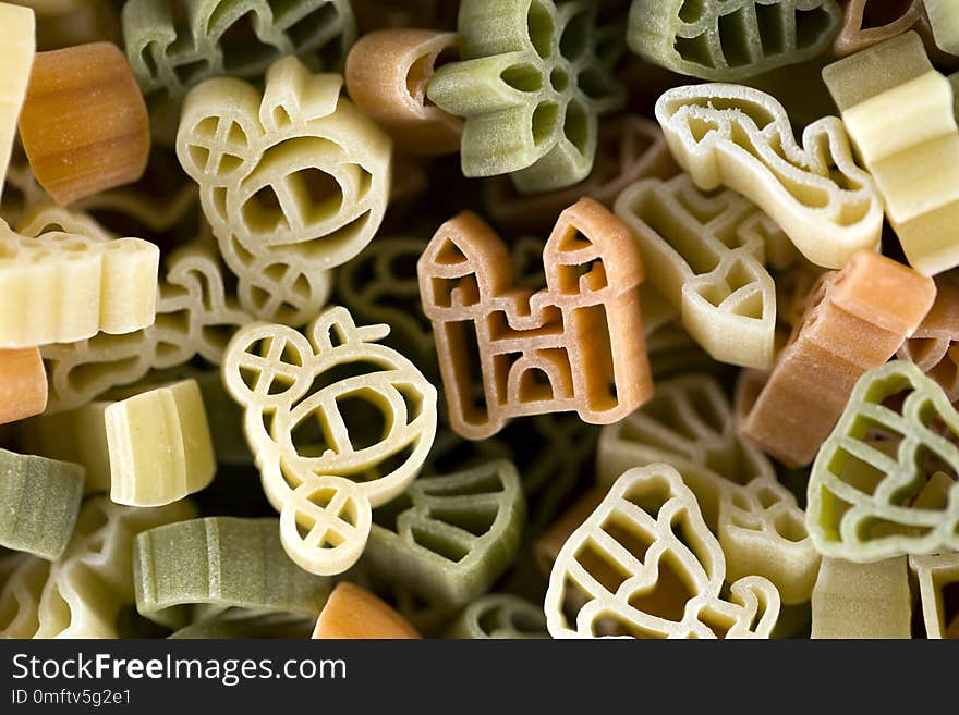 Pasta with shapes