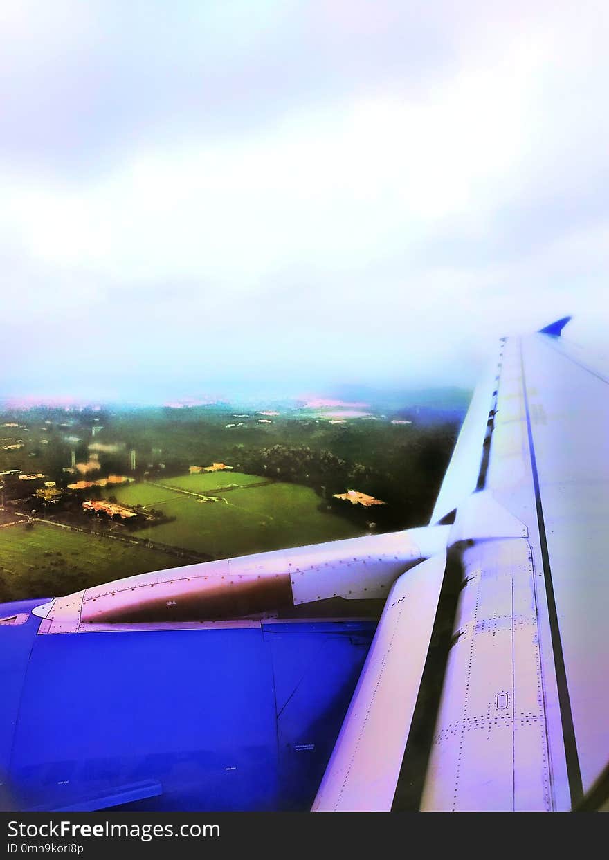 View from aeroplane/aircraft - Hyderabad , India