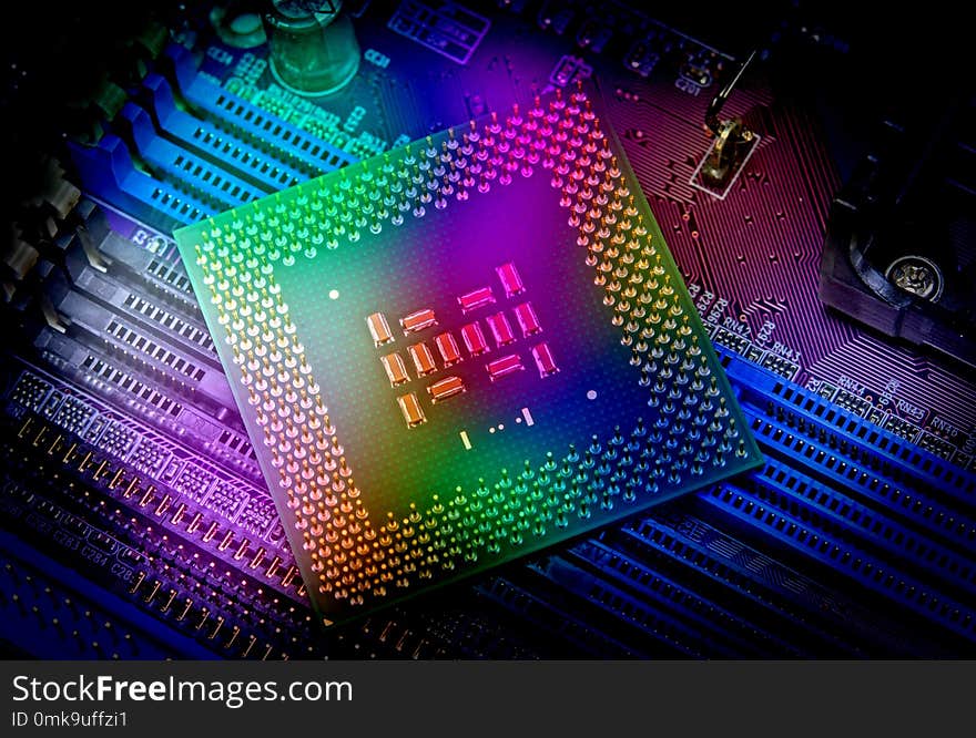 Cpu pins and circuit mother board