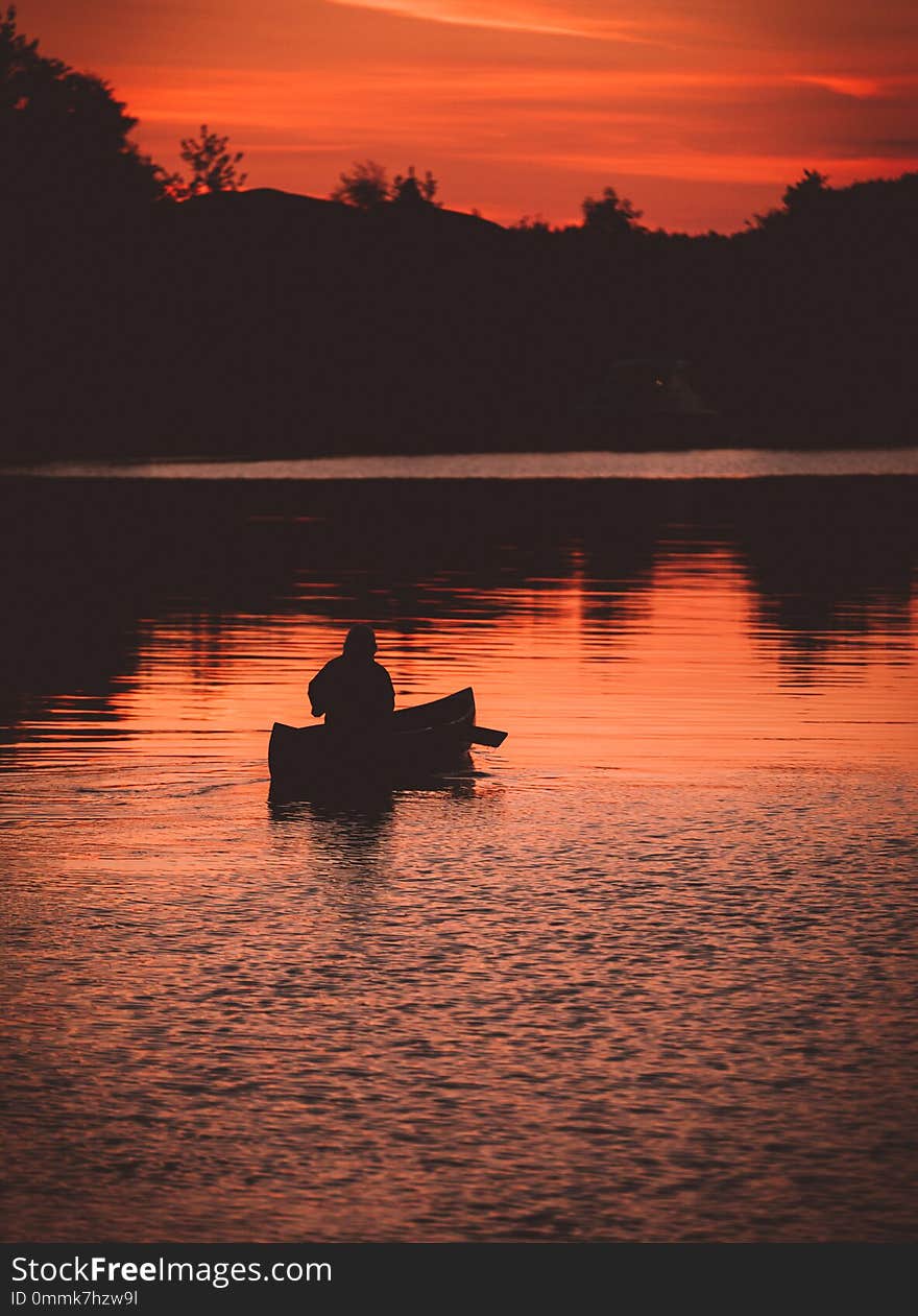 Canoeing on a late night