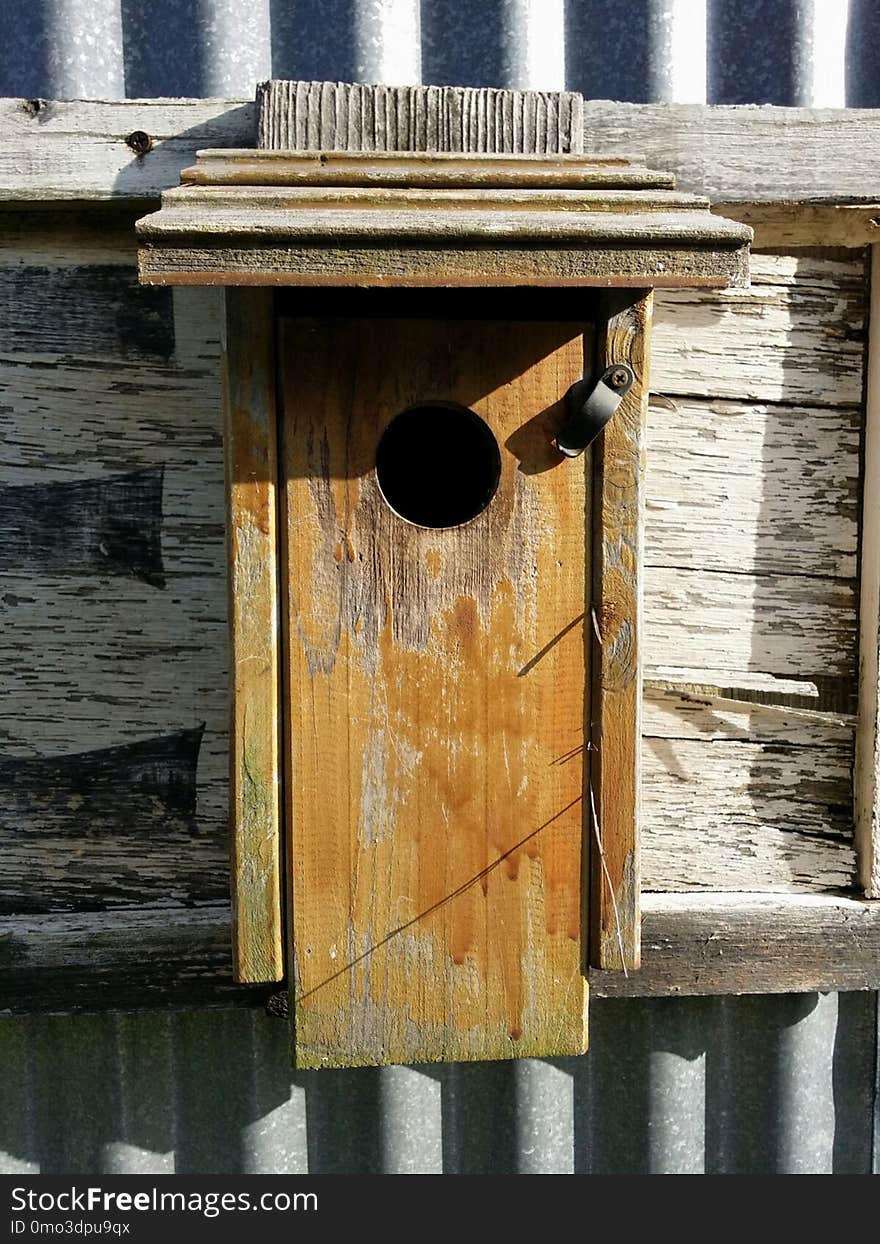 Wood, Birdhouse, Outhouse, Facade