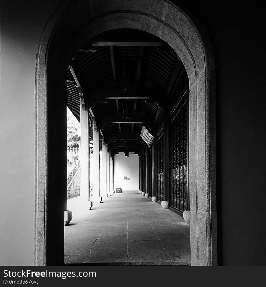 Black, Black And White, Arch, Infrastructure