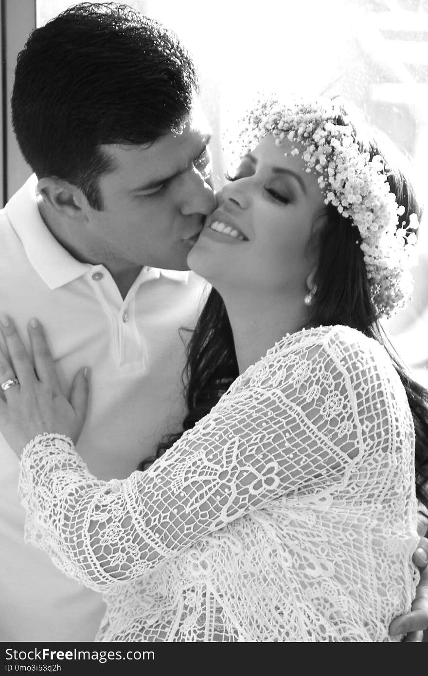 Photograph, Black And White, Bride, Gown