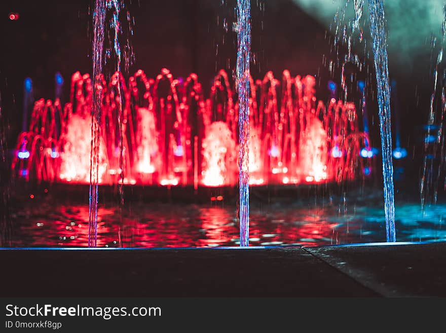 Fountain at night