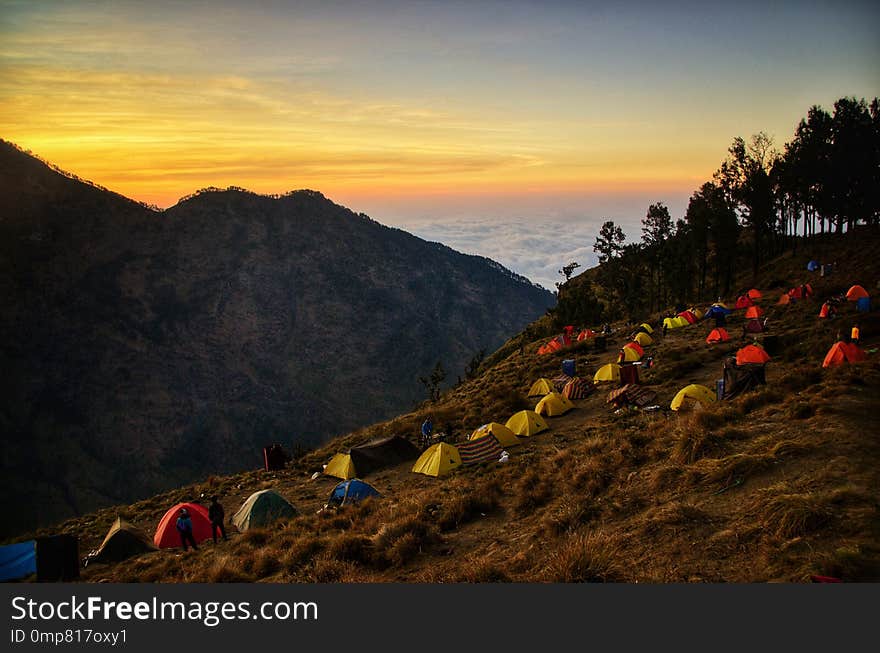 Tent On Sembalun Base Camp.