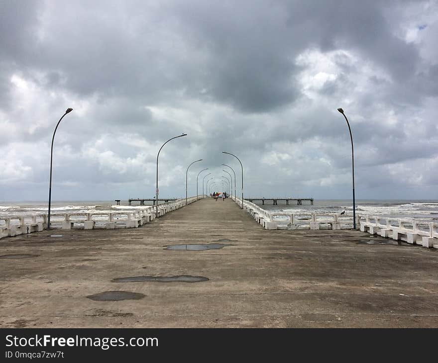 Pier, Cloud, Sky, Sea