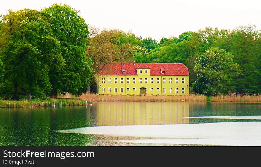 Reflection, Water, Nature, Green