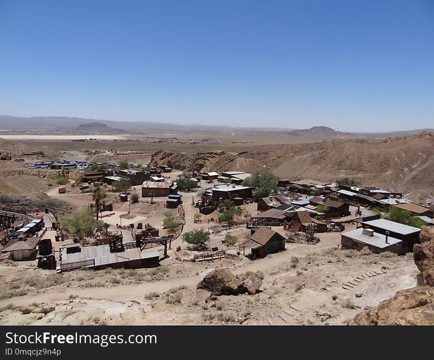 Village, Mountain, Sky, Landscape