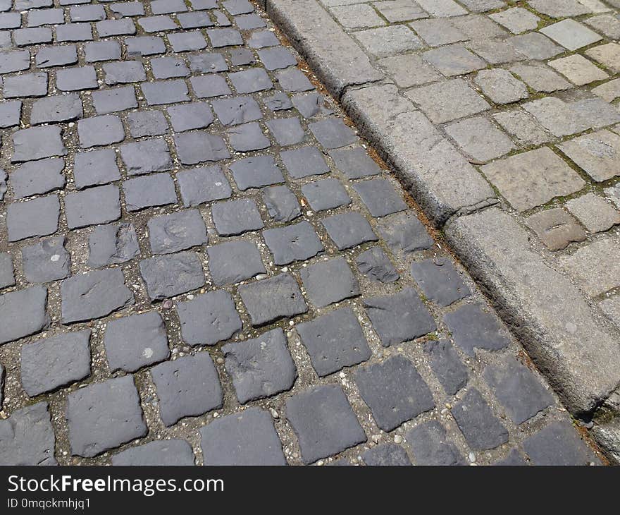 Cobblestone, Road Surface, Line, Brickwork