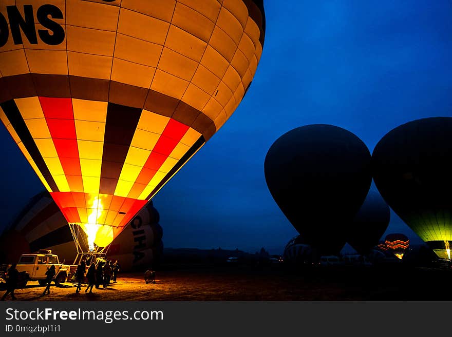 Hot Air Ballooning, Hot Air Balloon, Sky, Yellow