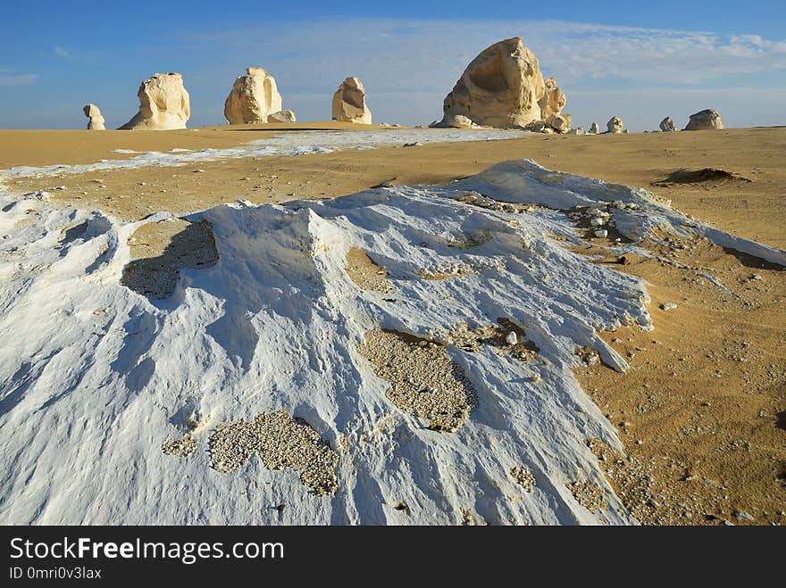 White desert scenery, Sahara. Egypt