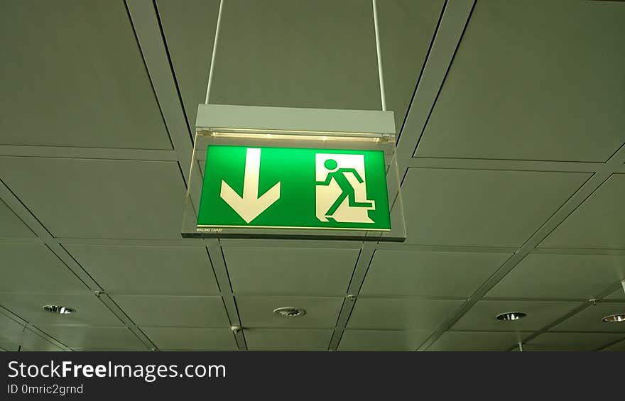 Green, Lighting, Ceiling, Signage