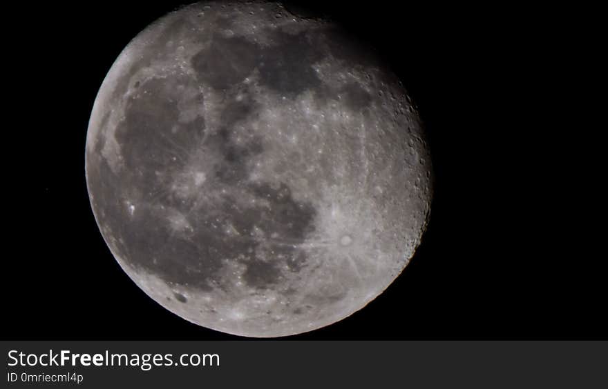 Moon, Black And White, Atmosphere, Astronomical Object