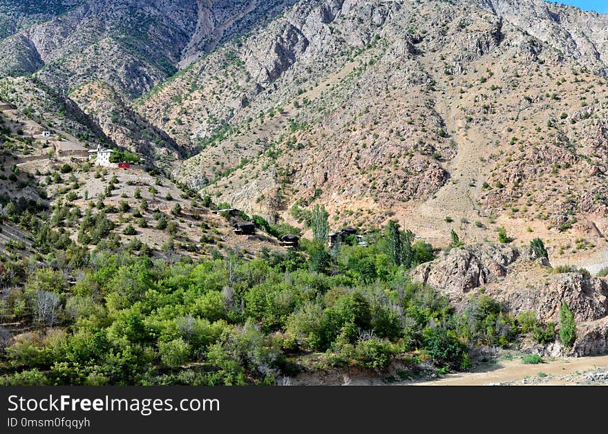 Mountainous Landforms, Vegetation, Mountain Village, Nature Reserve