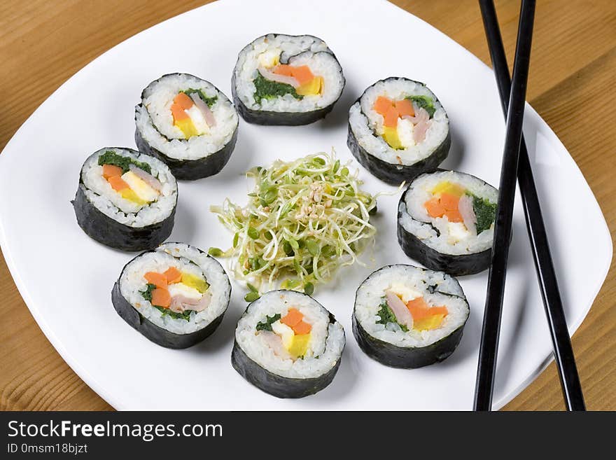 Gimbap, Dish, Cuisine, Food