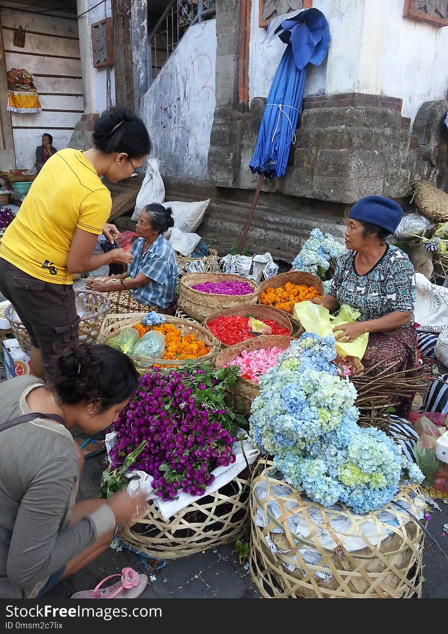 Market, Marketplace, Public Space, Flower