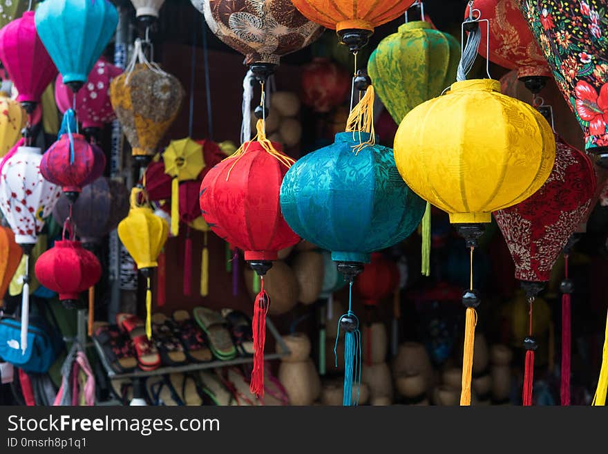 Chinese lanterns for sale close-up