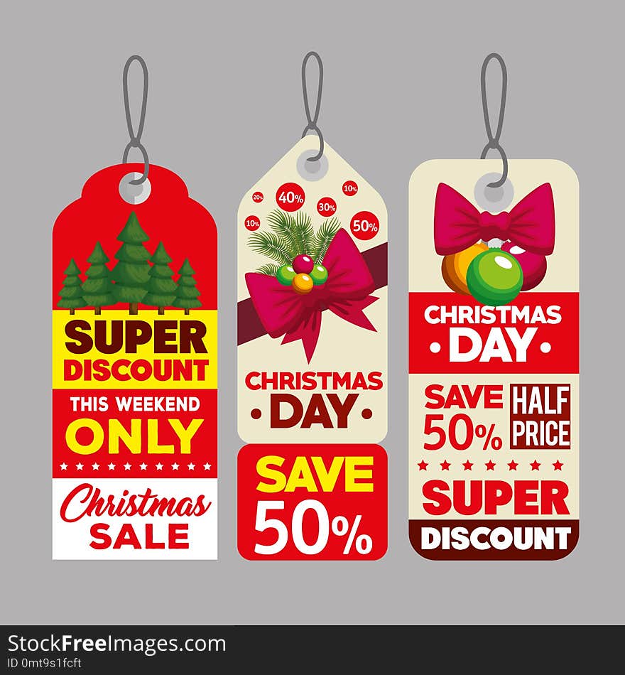 Christmas sale decorative tags